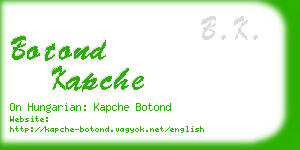 botond kapche business card